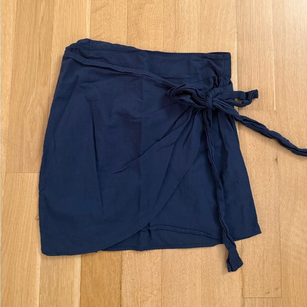 SHEIN Navy Wrap Skirt